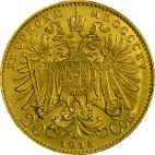 1915 6.10g Austria Gold 20 Crown