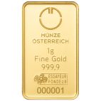 1g Austria Gold M&uuml;nze &Ouml;sterreich Minted customary in banking
