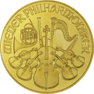 2002 - 1 oz Austria Gold Philharmonic BU customary in banking