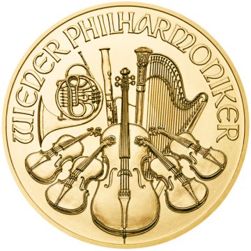 2022 1 oz Austria Gold Philharmonic Coin BU customary in banking
