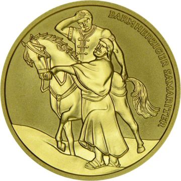 2003 10g Austria Gold Christian 2000: Christian Charity Hand-lifted