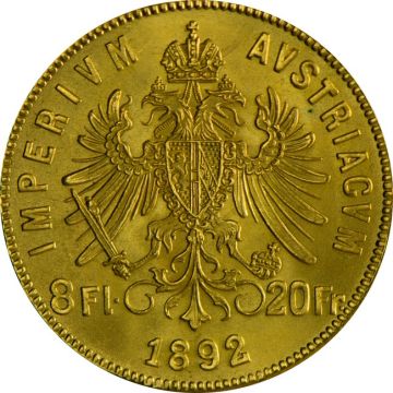 1892 5.81g Austria Gold 8 Gulden