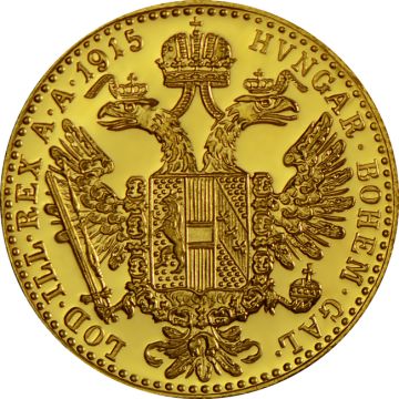 1915 3.44g Austria Gold 1915 Austrian 1 Ducat Gold Coin
