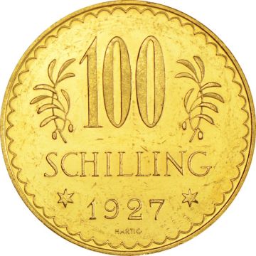 1926-1931 21.17g Austria Gold First Republic customary in banking
