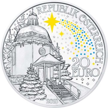 2018 20.74g Austria Silver 200 Years of Silent Night PP