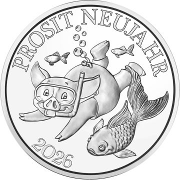 2026 4.50g Austria Silver 2026 5gm Austria  Silver Lucky Token Coin PP