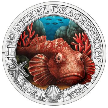 2025 Austria Copper-Nickel 2025 20gm Austria  Devil Scorpionfish Coin 3 Euro PN