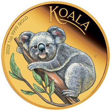 2025 1 oz Australia Gold Koala Painted  Proof Coin $100 PP