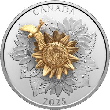 2025 157.59g Canada Silver The Goldfinch and the Bloom PP