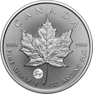 2026 1 oz Canada Silver Year of the Horse: Treasured Silver Maple Leaf Coin BU