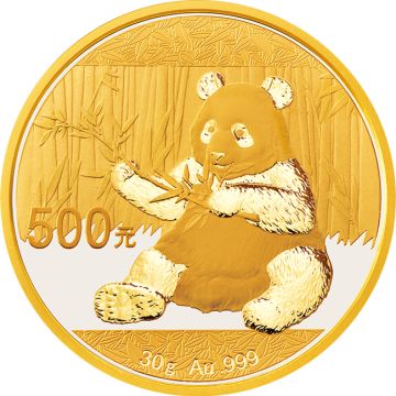 30g China Gold 2017 30g China Gold Panda Coin customary in banking