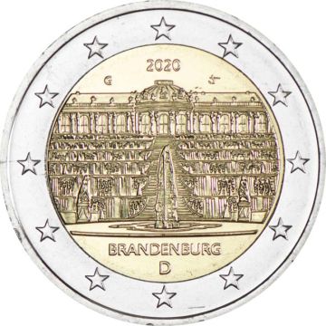 2020 Germany Copper-Nickel Brandenburg - Sanssouci Palace UN UNC