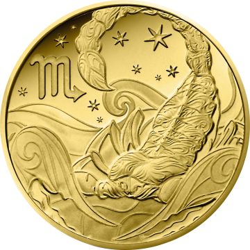 2026 0.50g France Gold Astrological signs - Scorpio 5€ Coin PP