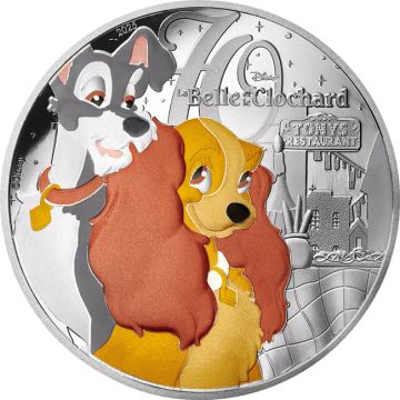 2025 22.18g France Silver Lady and the Tramp 10€  Coin PP
