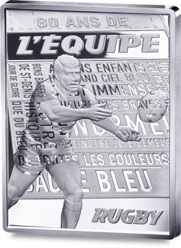 2026 22.18g France Silver 80 YEARS L'ÉQUIPE - RUGBY PP