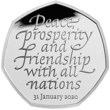 2020 7.40g Great Britain Silver Withdrawal from the European Union PP