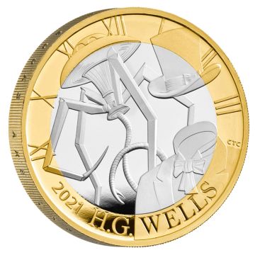 2021 11.10g Great Britain Silver 2021  12gm Great Britain Silver H.G. Wells PP