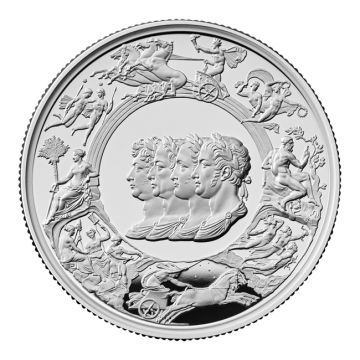 2024 62.79g Great Britain Silver 2024 2oz Great Britain Silver Waterloo Medal PP