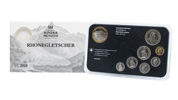 2024 Switzerland Copper-Nickel Rhine glacier coin set PN