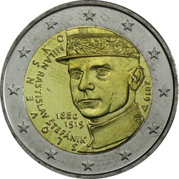 2019 Slovakia Copper-Nickel Milan Rastislav Stefanik UNC