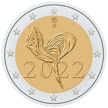 2022 Finland Copper-Nickel 2022 8.5gm Finland "Ballet"  2 Euro UNC