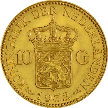 6.05g Netherlands Gold 10 Gulden various customary in banking