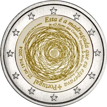 2023 Portugal Copper-Nickel 50th Anniversary of the Carnation Revolution UN UNC
