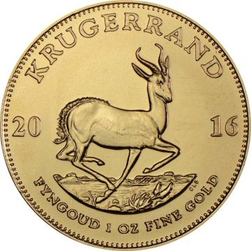 2016 1 oz South Africa Gold Krugerrand BU customary in banking