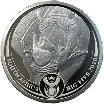 2020 2 oz South Africa Silver Big Five - Rhino Set PP