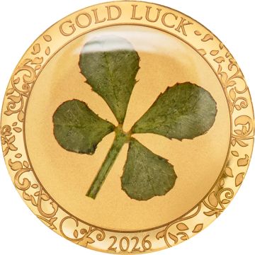 2026 Cook Islands Gold Four Leaf Clover PP