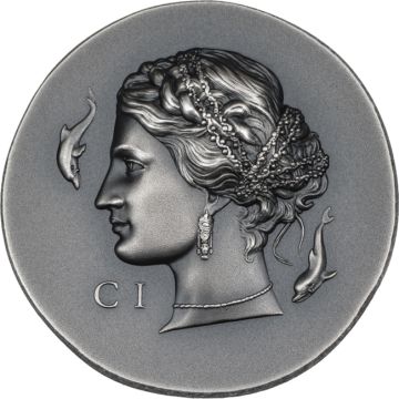 2023 1 oz Cook Islands Silver Arethusa Coin Antique Style $5 TO