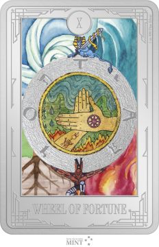 2023 1 oz Niue Silver Tarot Cards: Wheel of Fortune PP