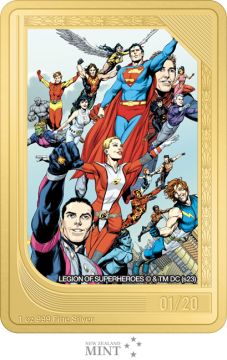 2023 1 oz Niue Silver DC Mint Trading - Legion of Superheroes PP