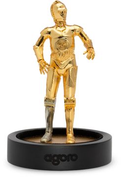 2025 138.75g Silver C-3PO: Star Wars Miniature Partially Gold-Plated Coin TO