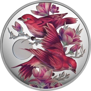 2026 1 oz Niue Silver Purple Finch & Magnolias PP