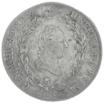 1784 Silver 20 Kreuzer SS+, small, somewhat stained