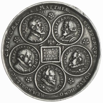 1613 Silver AR Medal Regensburg SS/VZ-, =VERY RARE=, small pressure point on the edge