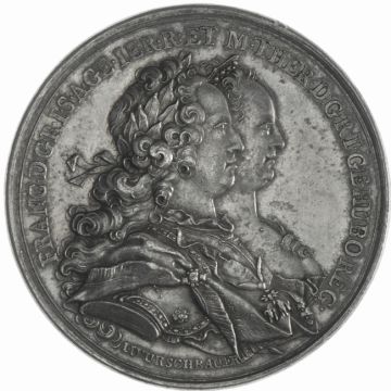 1757 Austria Silver AR Medal on the foundation of Maria Theresa Order VZ, small crown.