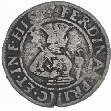 1521-1564 Silver Sixer SS, small crack, minimal pinhole crack