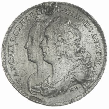 1736 Silver jeton on the betrothal VZ-, Hsp.