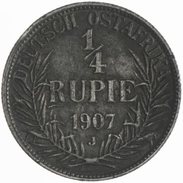 1907 Germany Silver 1/4 Rupie 1907 J