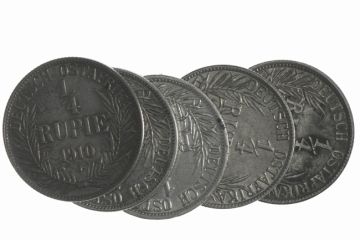 Germany Silver Lot (5) 1/4 Rupie