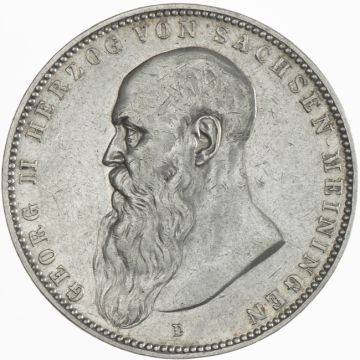1902 Germany Silver 5 Mark 1902 D