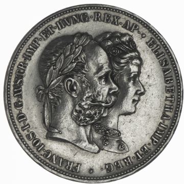 1879 Silver 2 Gulden 1879 A Silberne Hochzeit