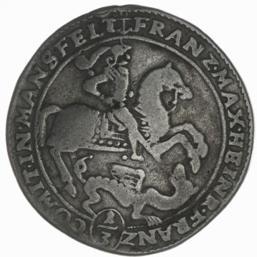1671 Germany Silver 2/3 Taler 1671 Mansfeld