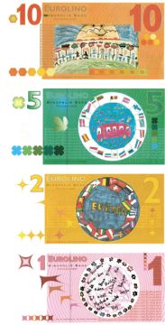 20. Jh. Austria Miscellaneous Set consisting of four Eurolino denominations VZ