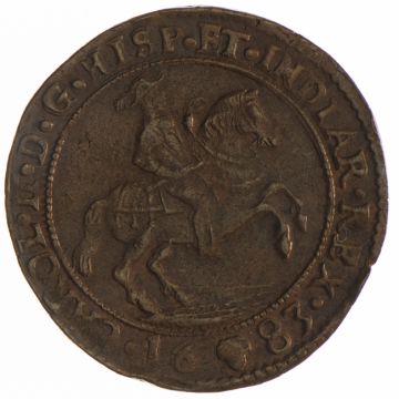 1683 Belgium Copper Rechenpfennig Brussels SS