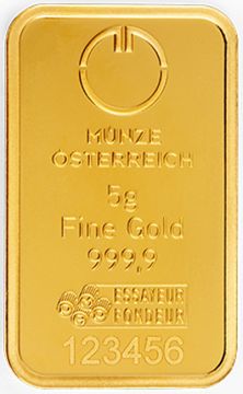 5g Austria Gold Münze Österreich Kinebar customary in banking