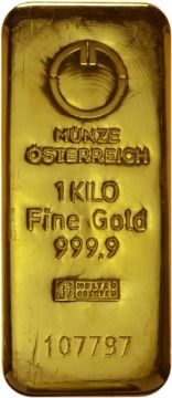 1000g Austria Gold cast customary in banking