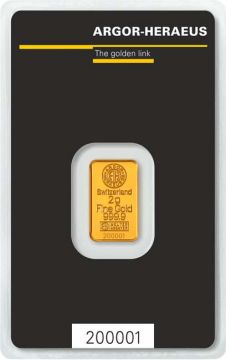 2g Switzerland Gold Minted Classic customary in banking